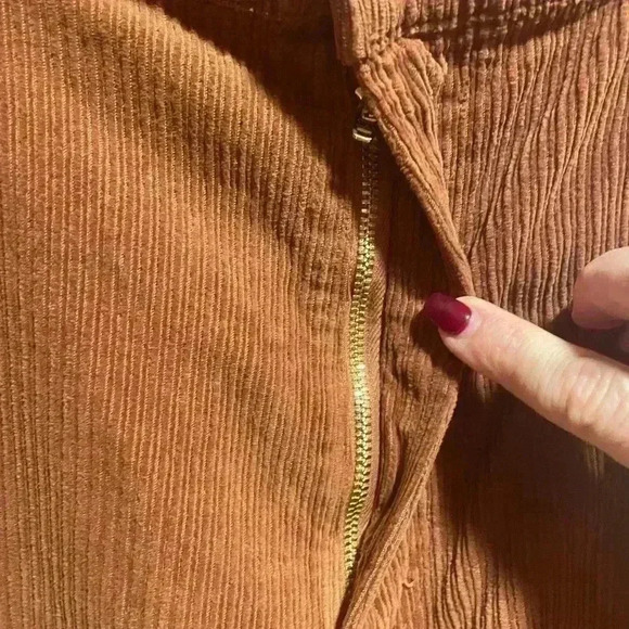 New AGOLDE Women Harper Straight Leg Corduroy Jeans Size 31 Color Saddle Brown - Picture 12 of 14